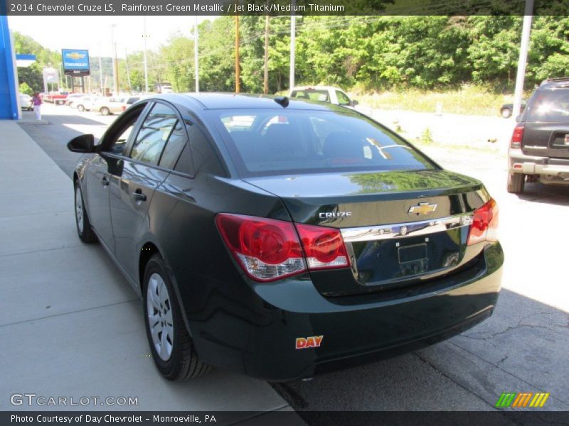 Rainforest Green Metallic / Jet Black/Medium Titanium 2014 Chevrolet Cruze LS