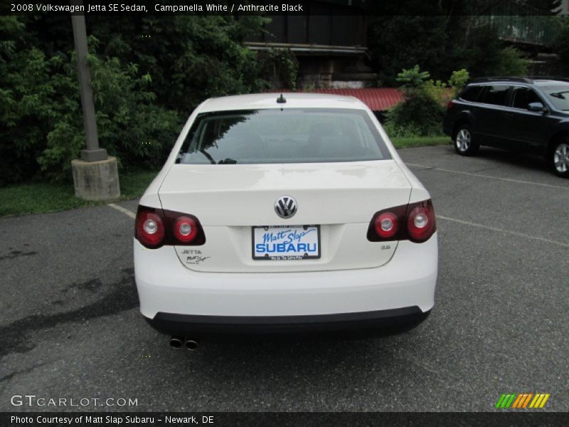 Campanella White / Anthracite Black 2008 Volkswagen Jetta SE Sedan