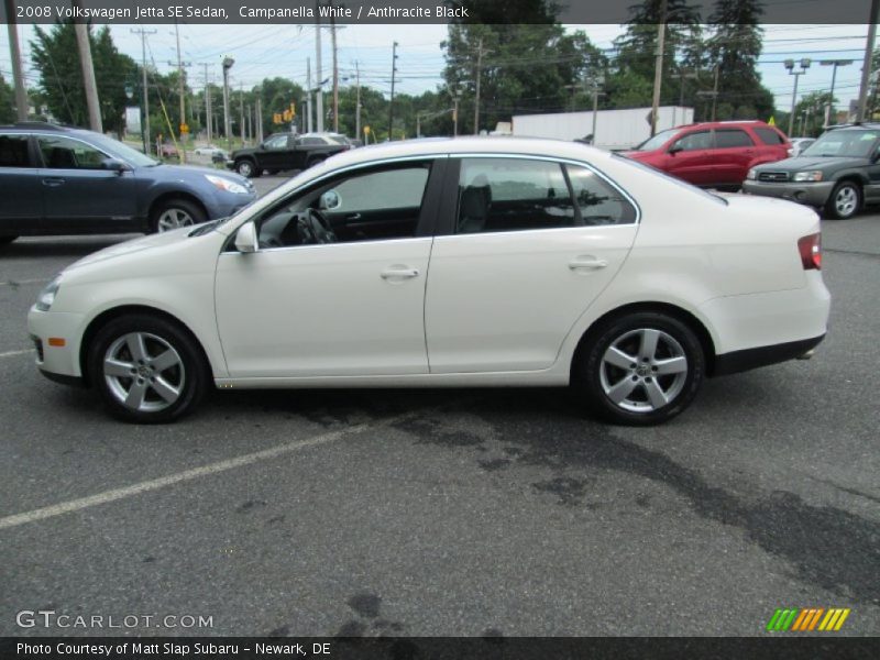 Campanella White / Anthracite Black 2008 Volkswagen Jetta SE Sedan