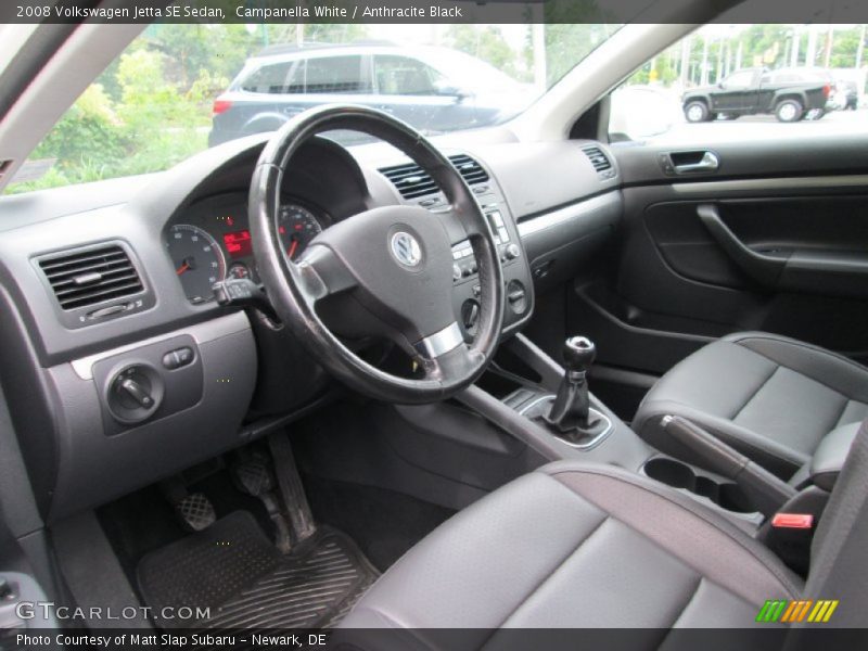 Campanella White / Anthracite Black 2008 Volkswagen Jetta SE Sedan