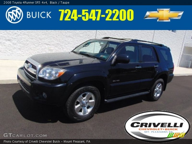 Black / Taupe 2008 Toyota 4Runner SR5 4x4
