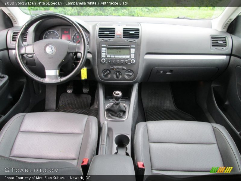 Campanella White / Anthracite Black 2008 Volkswagen Jetta SE Sedan