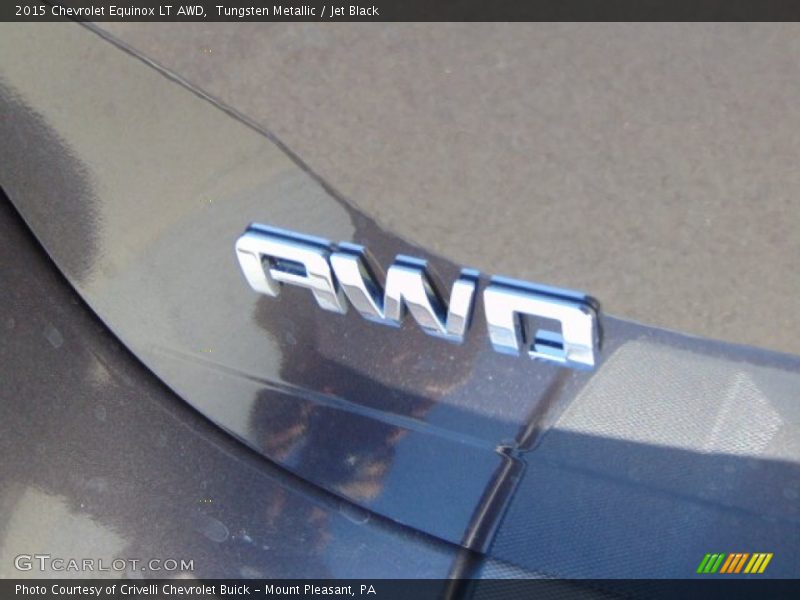 Tungsten Metallic / Jet Black 2015 Chevrolet Equinox LT AWD