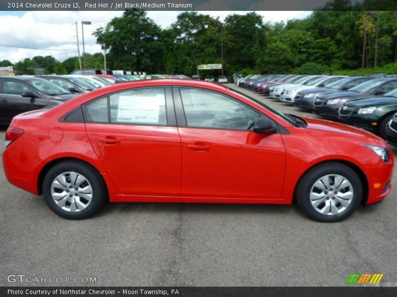 Red Hot / Jet Black/Medium Titanium 2014 Chevrolet Cruze LS
