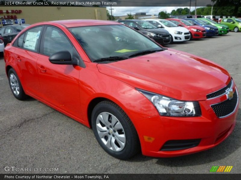Red Hot / Jet Black/Medium Titanium 2014 Chevrolet Cruze LS