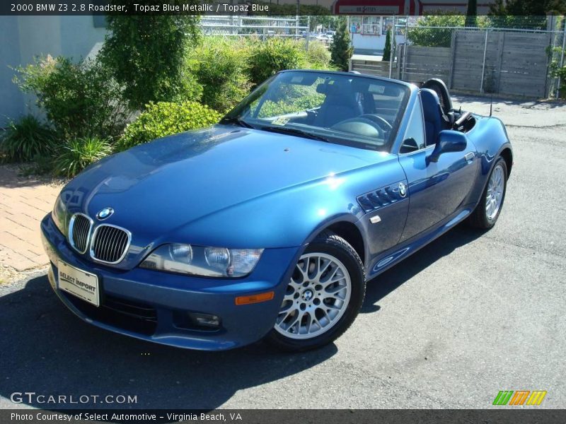 Topaz Blue Metallic / Topaz Blue 2000 BMW Z3 2.8 Roadster