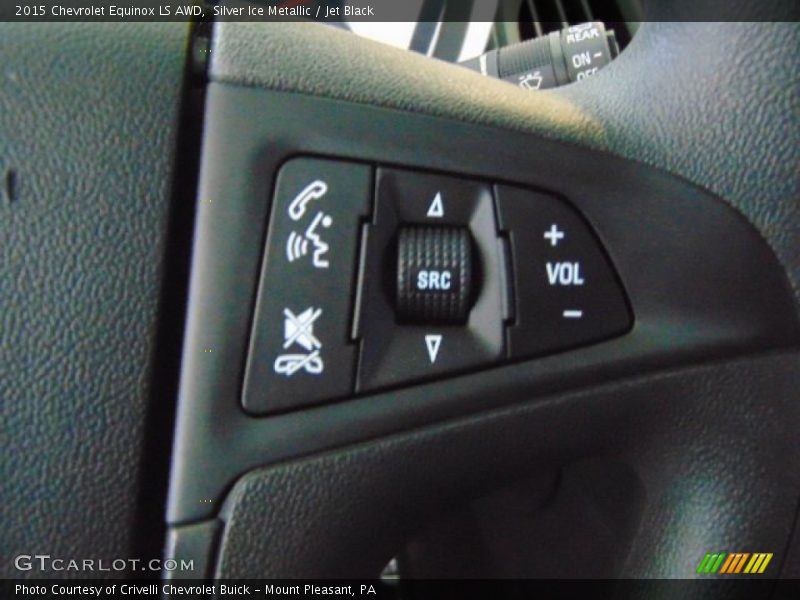 Silver Ice Metallic / Jet Black 2015 Chevrolet Equinox LS AWD
