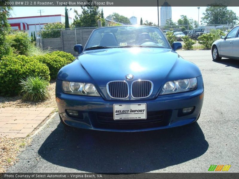 Topaz Blue Metallic / Topaz Blue 2000 BMW Z3 2.8 Roadster