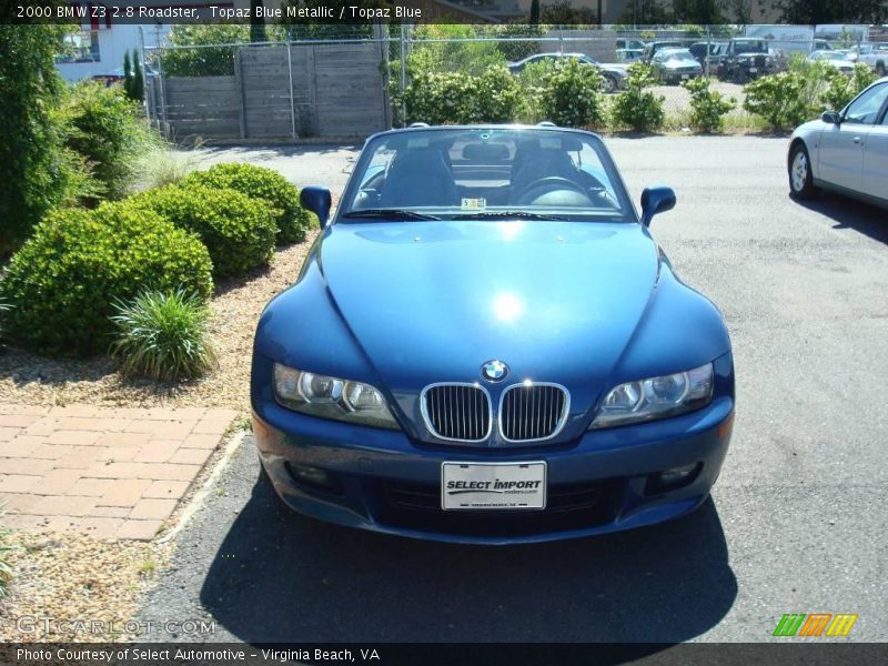 Topaz Blue Metallic / Topaz Blue 2000 BMW Z3 2.8 Roadster