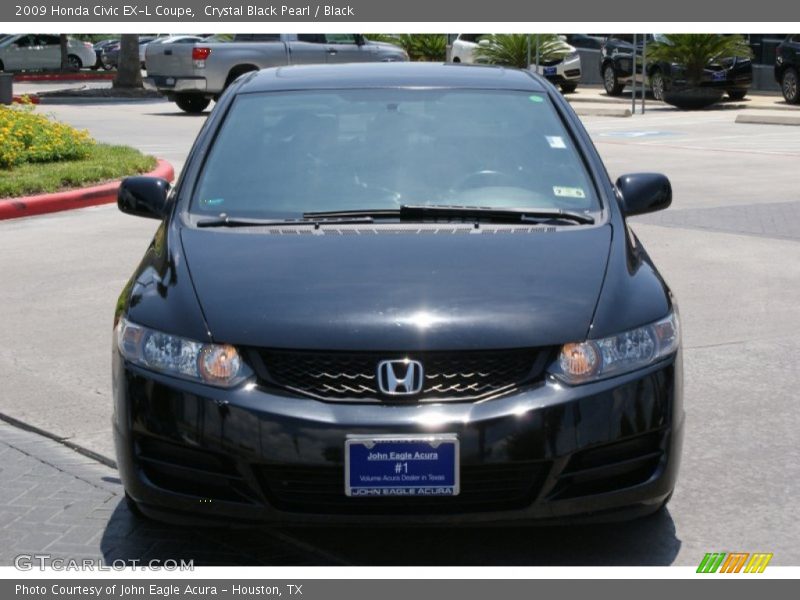 Crystal Black Pearl / Black 2009 Honda Civic EX-L Coupe