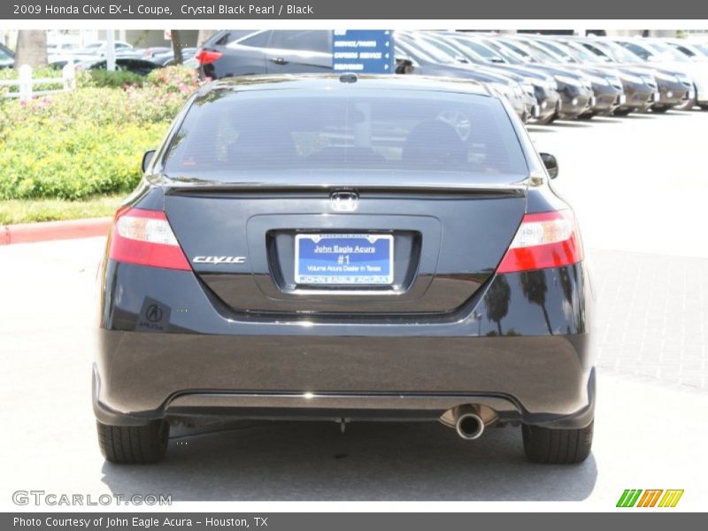 Crystal Black Pearl / Black 2009 Honda Civic EX-L Coupe