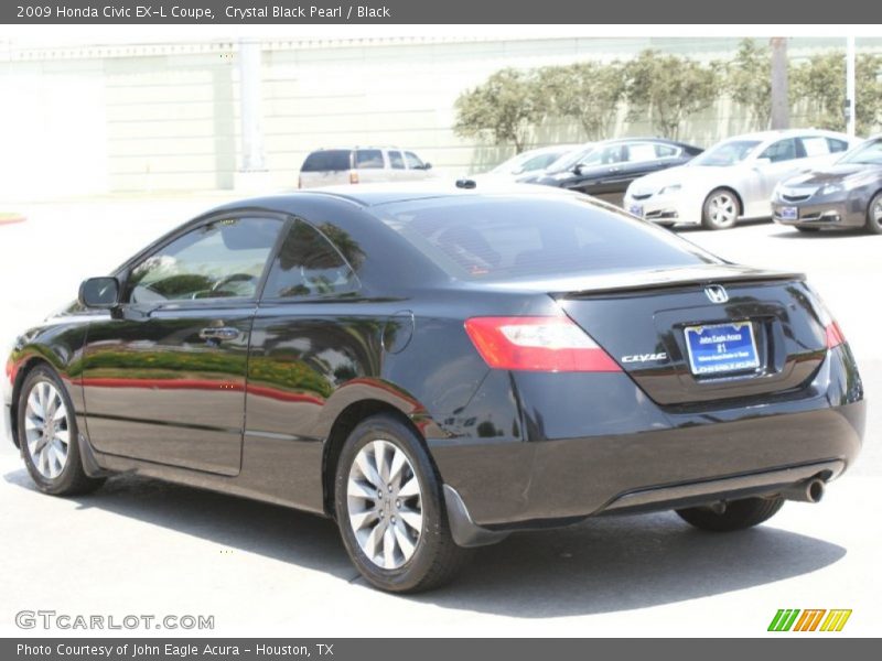 Crystal Black Pearl / Black 2009 Honda Civic EX-L Coupe