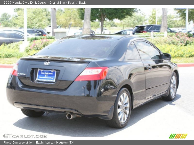 Crystal Black Pearl / Black 2009 Honda Civic EX-L Coupe