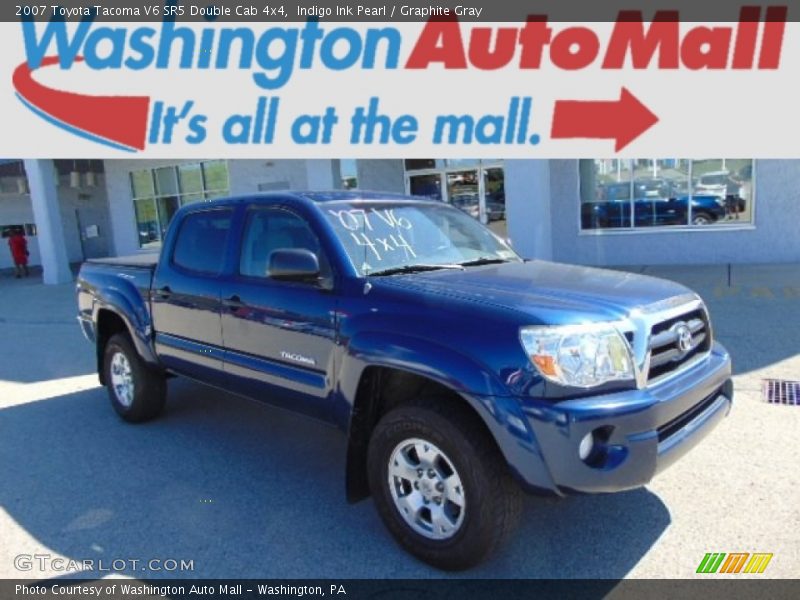 Indigo Ink Pearl / Graphite Gray 2007 Toyota Tacoma V6 SR5 Double Cab 4x4