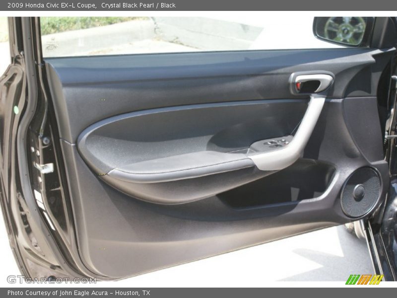 Crystal Black Pearl / Black 2009 Honda Civic EX-L Coupe