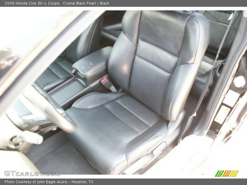 Crystal Black Pearl / Black 2009 Honda Civic EX-L Coupe