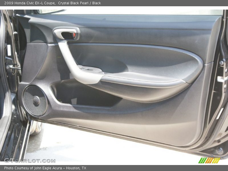 Crystal Black Pearl / Black 2009 Honda Civic EX-L Coupe