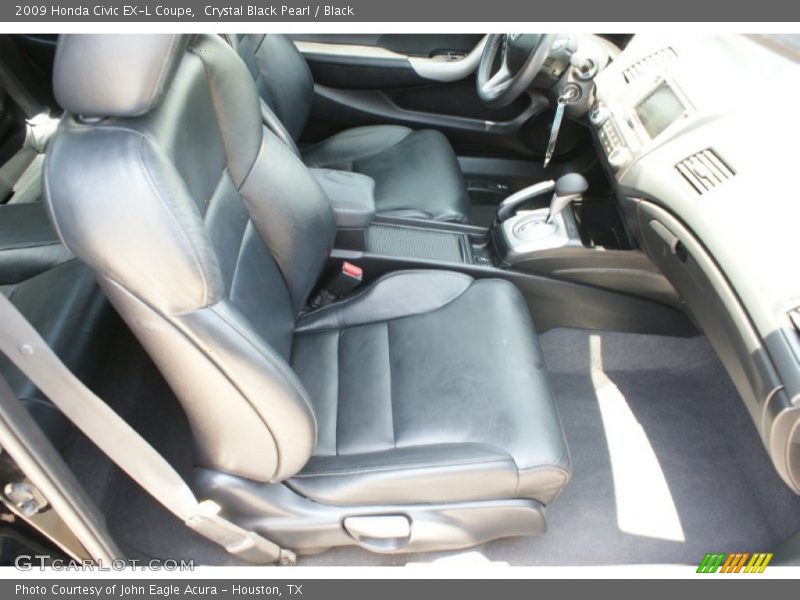Crystal Black Pearl / Black 2009 Honda Civic EX-L Coupe