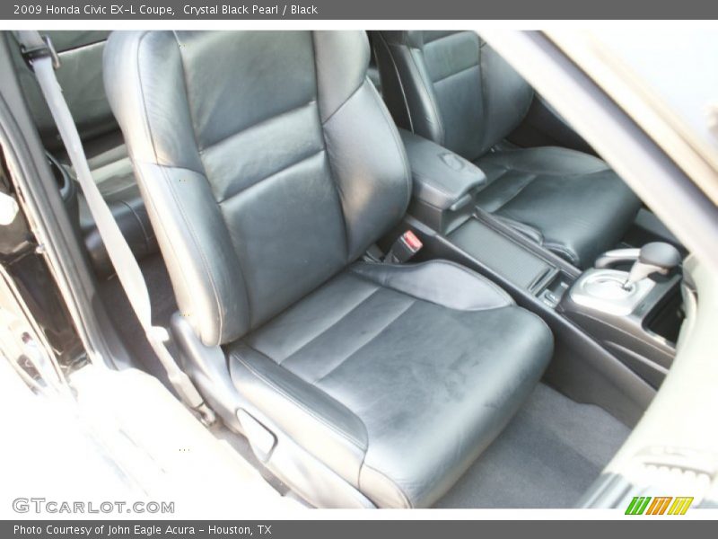 Crystal Black Pearl / Black 2009 Honda Civic EX-L Coupe