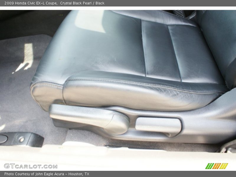 Crystal Black Pearl / Black 2009 Honda Civic EX-L Coupe