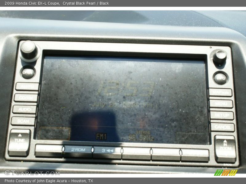 Crystal Black Pearl / Black 2009 Honda Civic EX-L Coupe