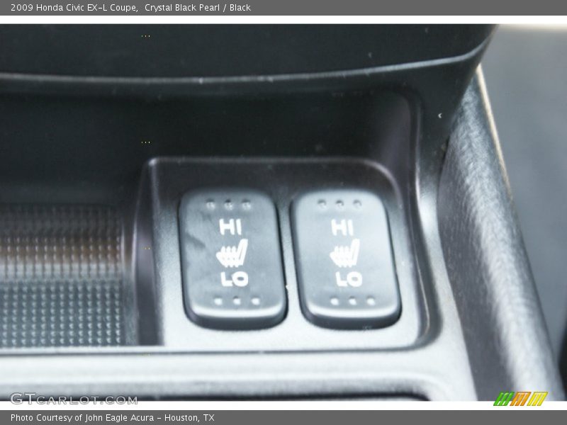 Crystal Black Pearl / Black 2009 Honda Civic EX-L Coupe
