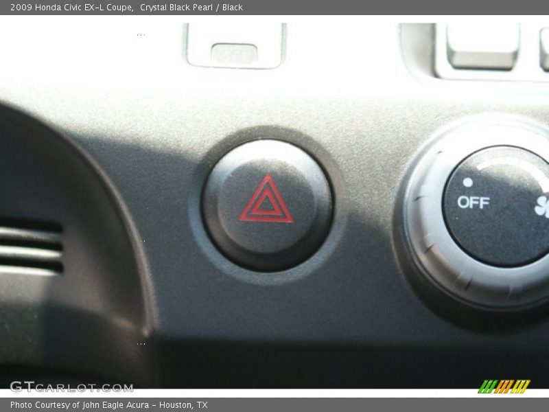 Crystal Black Pearl / Black 2009 Honda Civic EX-L Coupe