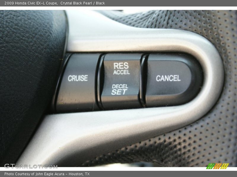 Crystal Black Pearl / Black 2009 Honda Civic EX-L Coupe