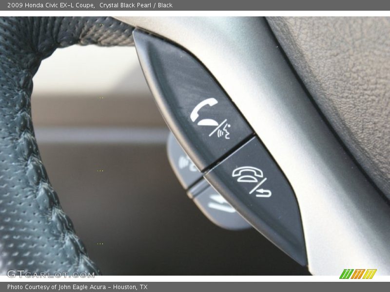 Crystal Black Pearl / Black 2009 Honda Civic EX-L Coupe