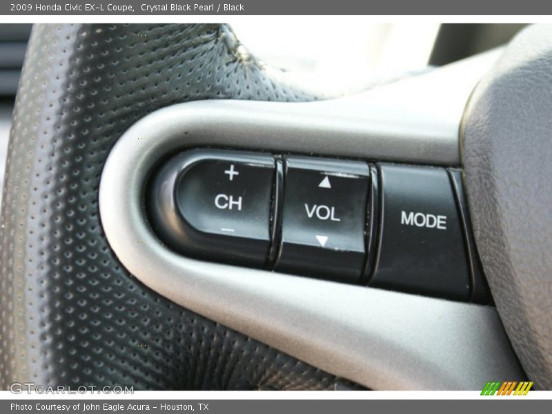 Crystal Black Pearl / Black 2009 Honda Civic EX-L Coupe