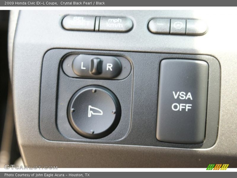 Crystal Black Pearl / Black 2009 Honda Civic EX-L Coupe
