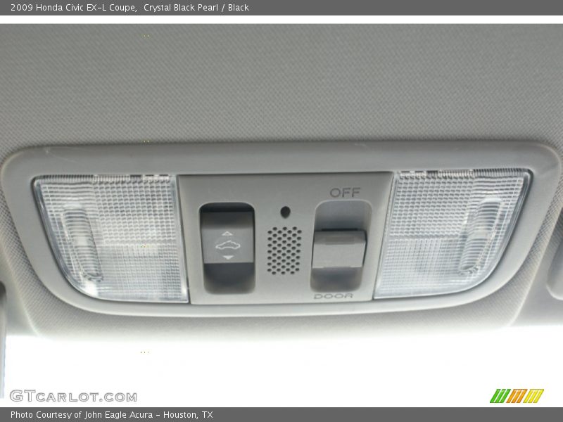 Crystal Black Pearl / Black 2009 Honda Civic EX-L Coupe
