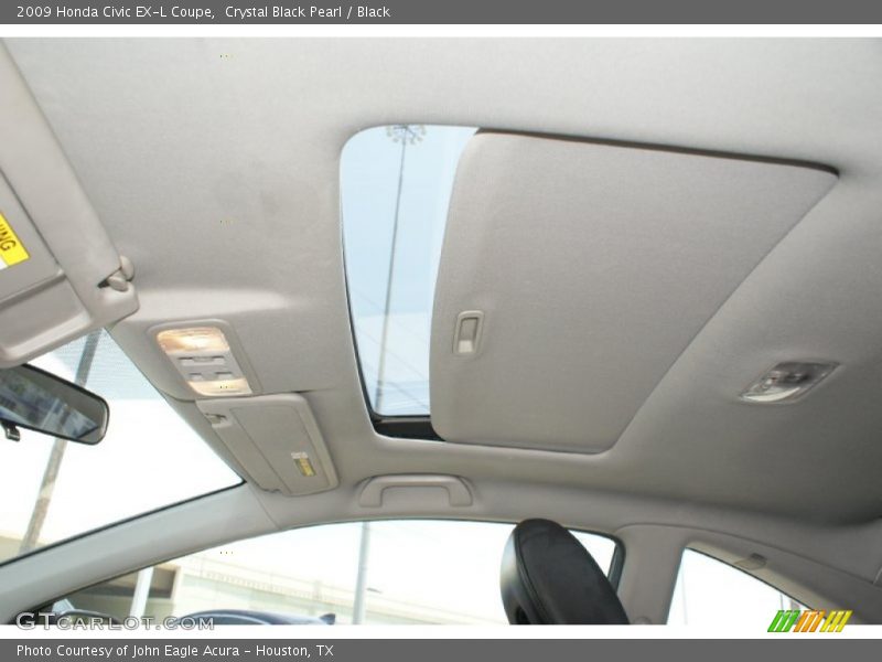 Crystal Black Pearl / Black 2009 Honda Civic EX-L Coupe