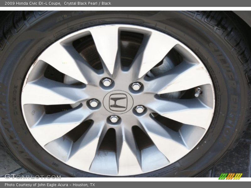 Crystal Black Pearl / Black 2009 Honda Civic EX-L Coupe