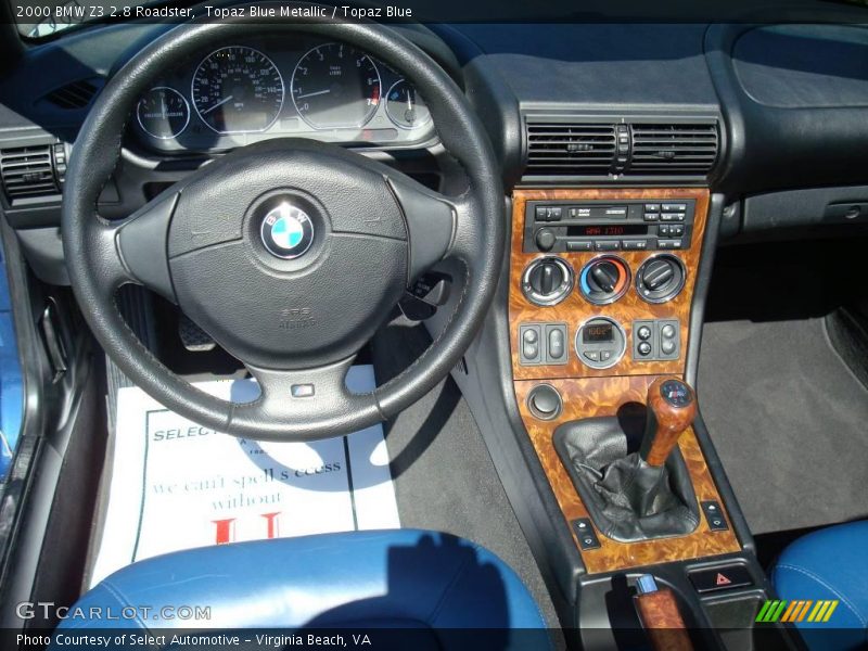 Topaz Blue Metallic / Topaz Blue 2000 BMW Z3 2.8 Roadster