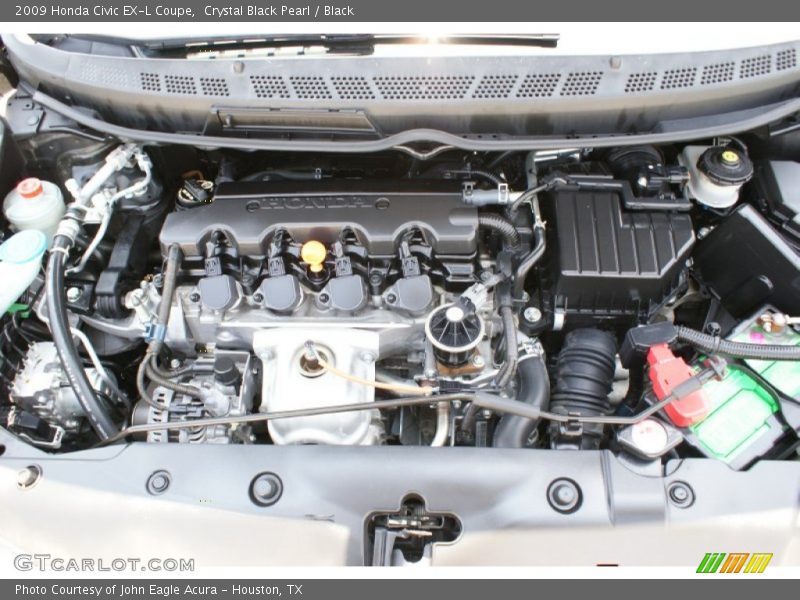 Crystal Black Pearl / Black 2009 Honda Civic EX-L Coupe