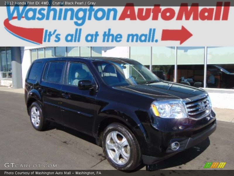 Crystal Black Pearl / Gray 2012 Honda Pilot EX 4WD