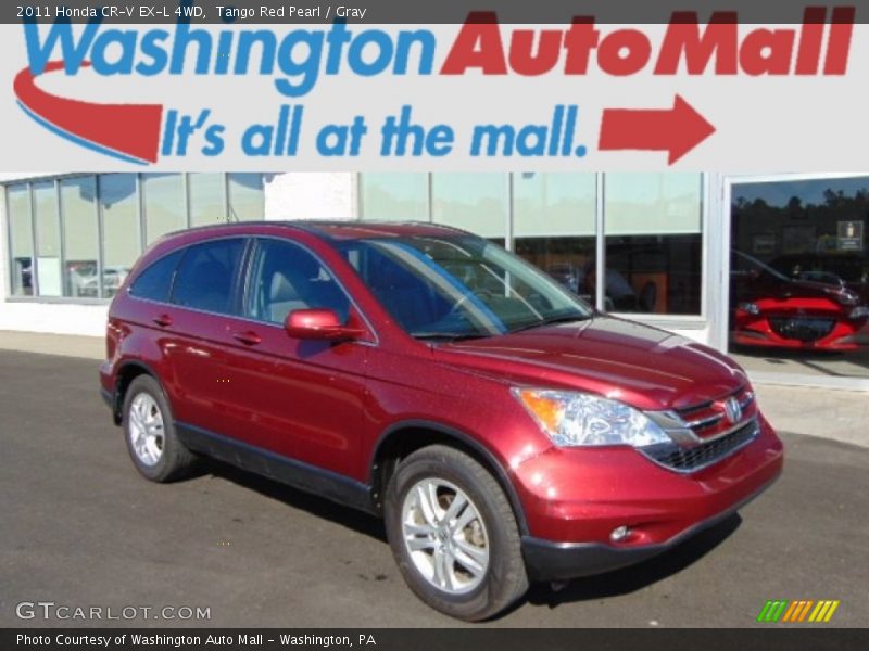 Tango Red Pearl / Gray 2011 Honda CR-V EX-L 4WD