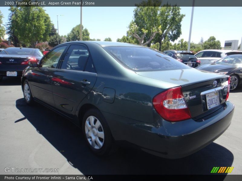 Aspen Green Pearl / Stone 2003 Toyota Camry LE