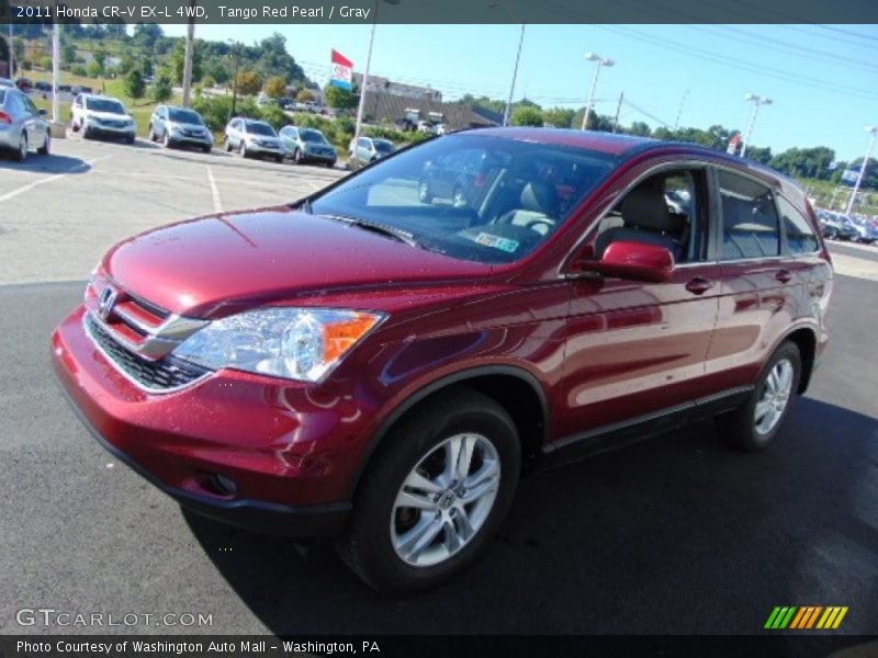 Tango Red Pearl / Gray 2011 Honda CR-V EX-L 4WD