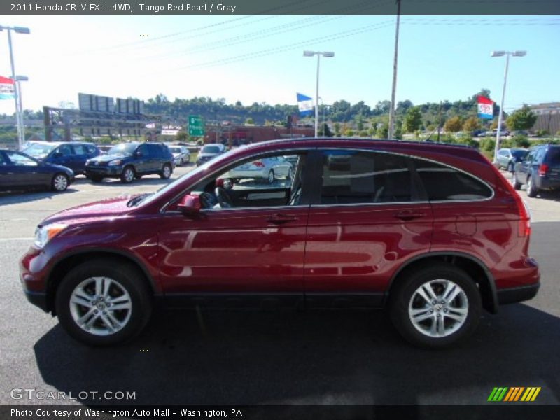 Tango Red Pearl / Gray 2011 Honda CR-V EX-L 4WD