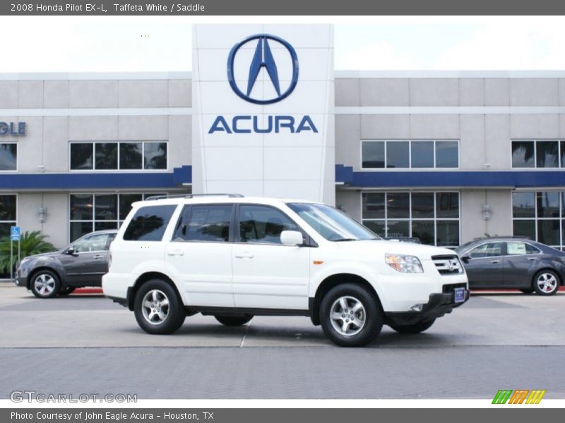 Taffeta White / Saddle 2008 Honda Pilot EX-L