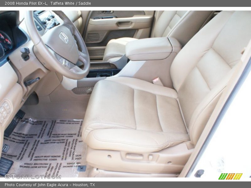 Taffeta White / Saddle 2008 Honda Pilot EX-L