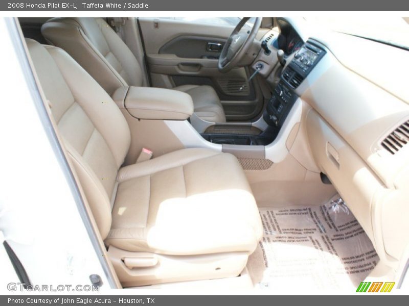 Taffeta White / Saddle 2008 Honda Pilot EX-L