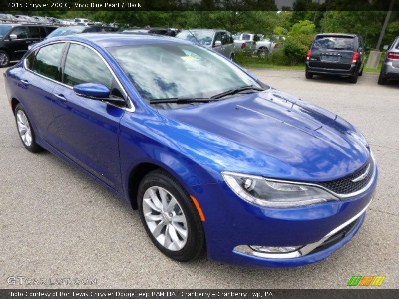 Vivid Blue Pearl / Black 2015 Chrysler 200 C