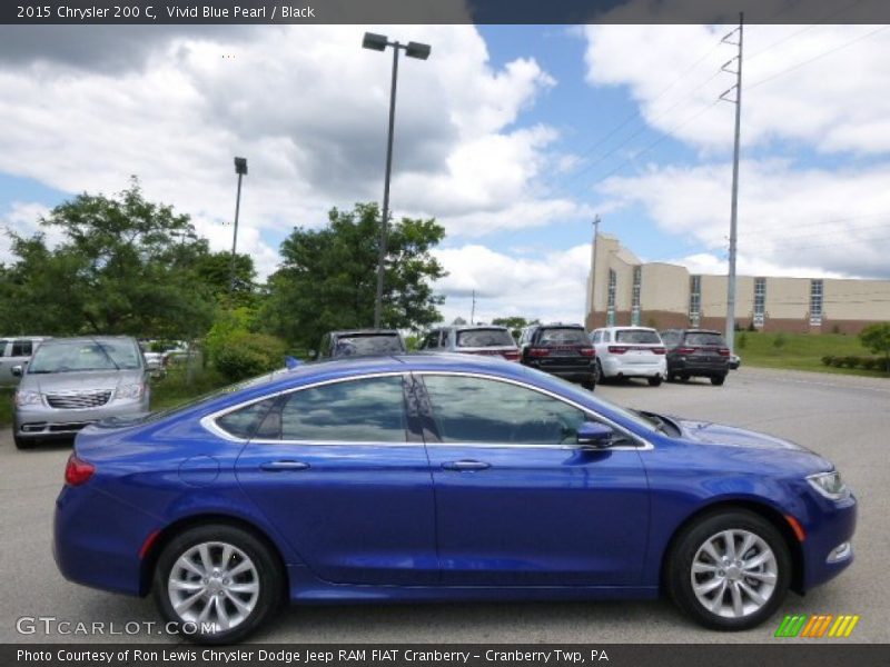 Vivid Blue Pearl / Black 2015 Chrysler 200 C