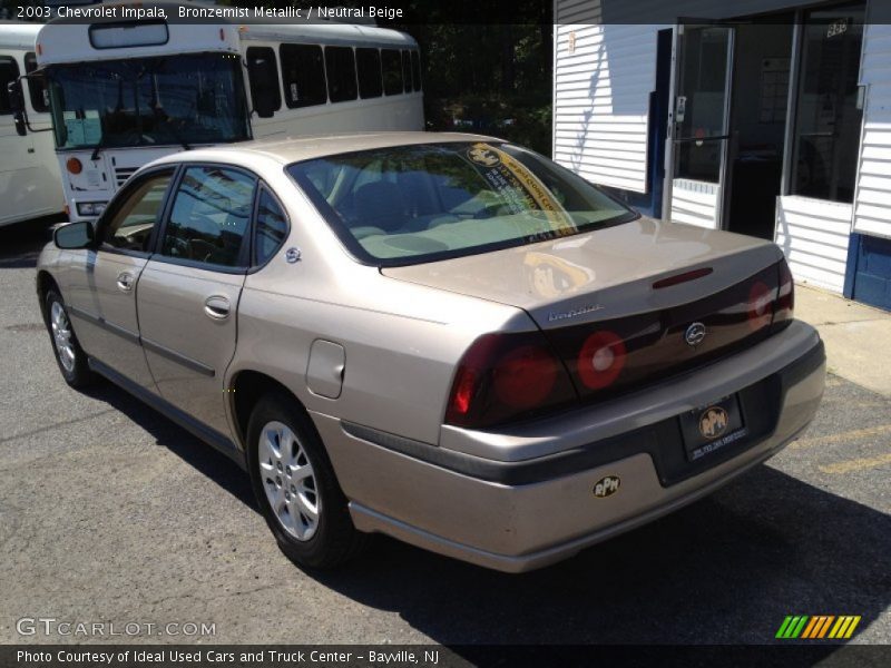Bronzemist Metallic / Neutral Beige 2003 Chevrolet Impala