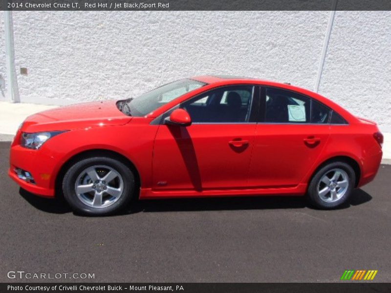 Red Hot / Jet Black/Sport Red 2014 Chevrolet Cruze LT