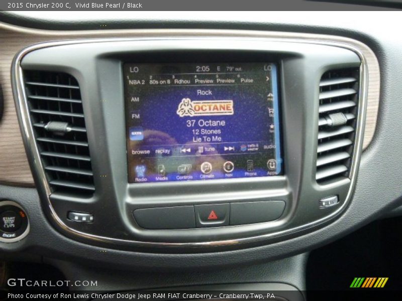 Vivid Blue Pearl / Black 2015 Chrysler 200 C