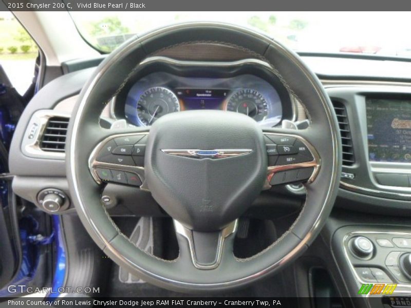 Vivid Blue Pearl / Black 2015 Chrysler 200 C